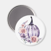 Aimant Purple citrouille mignon fleurs automne fleurs (Recto/Verso)
