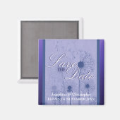Aimant Purple Dandelion Enregistrer l'aimant Date (Recto/Verso)