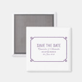 Aimant Purple Deco Chic Enregistrer la date (Recto/Verso)
