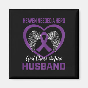 Aimant Purple En Mémoire De Mon Mari Cancer Pancréatique