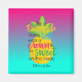 Aimant Purple et Bleu être un Ombre d'ananas (Devant)