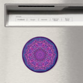 Aimant Purple et bleu Paisley Mandala (In Situ (Lave-vaisselle))