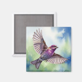 Aimant Purple Finch in flight (Recto/Verso)