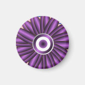 Aimant Purple Floral Pattern Modern Abstract Flower Desig (Devant)