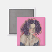 Aimant Purple girl (Recto/Verso)