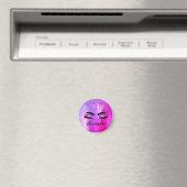 Aimant Purple Glitter Sparkle Eyelashes Monogram (In Situ (Lave-vaisselle))