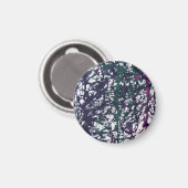 Aimant Purple, Green, Pink, Marble artwork (Recto/Verso)