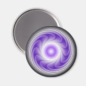 Aimant Purple Grey 3D Swirl Moderne Abstrait Fractal Art (Recto/Verso)