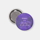 Aimant Purple Iris Flower Personalized Wedding  (Recto/Verso)