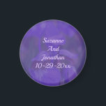 Aimant Purple Iris Flower Personalized Wedding<br><div class="desc">Soft and pretty purple wild blue flag iris flower save the date wedding announcement or favor refrigerator magnet. Fill in your information in the template. Make more changes to text and font size, style, and color by clicking on Customize. This image is available on many products in my gallery. Please...</div>