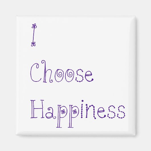 Aimant Purple Je Choisis Le Bonheur (Devant)