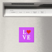 Aimant Purple LOVE Modern Chic (In Situ (Lave-vaisselle))