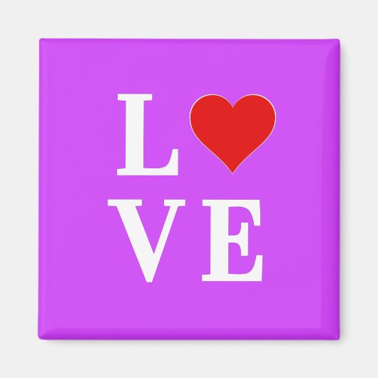 Aimant Purple LOVE Modern Chic (Devant)