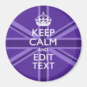 Aimant Purple Mauve Gardez Le Calme Et Votre Texte Union 