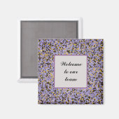 Aimant Purple Mosaic Welcome to Our Team Business (Recto/Verso)