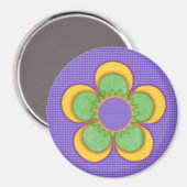 Aimant Purple n vert Fleur Sunburst (Recto/Verso)