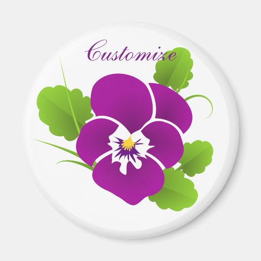 Aimant Purple Pansy Flower Thunder_Cove (Devant)