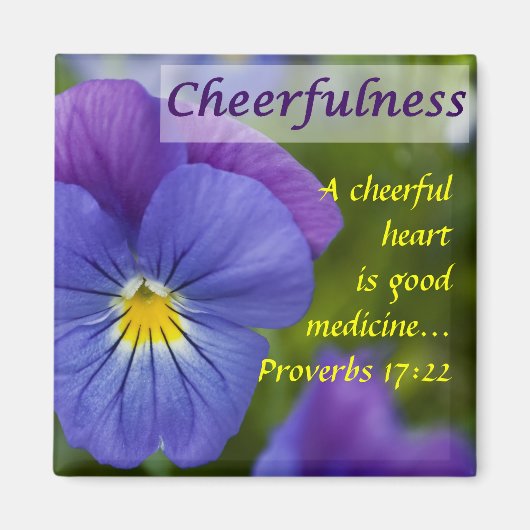 Aimant Purple Pansy - La joie (Devant)