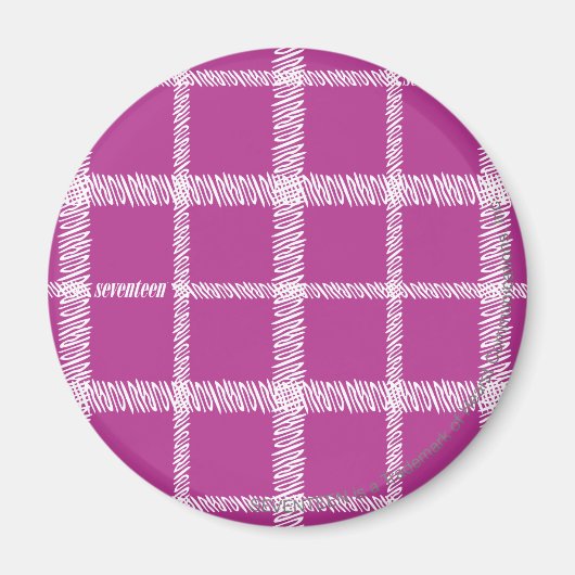 Aimant Purple plaid (Devant)