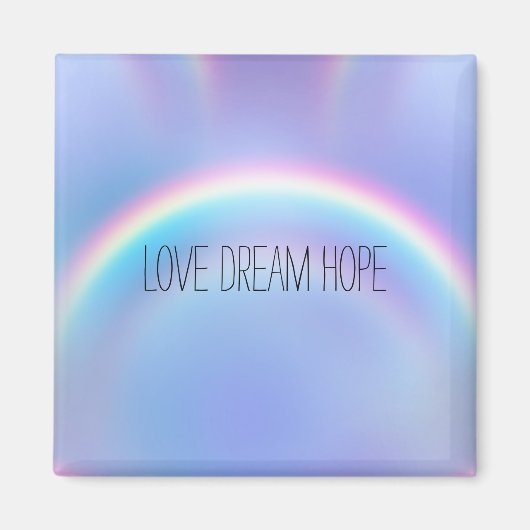 Aimant Purple Rainbow Love Dream Hope Personnalisé (Devant)