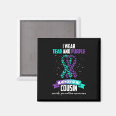 Aimant Purple Ribbon Suicide Prevention (Recto/Verso)