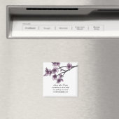 Aimant Purple Simple Cherry Blossoms Enregistrer l'aimant (In Situ (Lave-vaisselle))