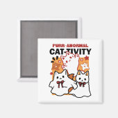Aimant Purr-anormal Cat Cat mignonne Halloween Conception (Recto/Verso)