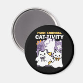 Aimant Purr-anormal Cat-tivity - Halloween Cat Design (Recto/Verso)