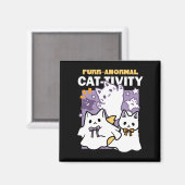 Aimant Purr-anormal Cat-tivity - Halloween Cat Design (Recto/Verso)