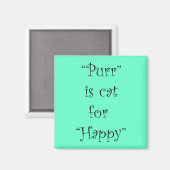Aimant purr est chat pour heureux (Recto/Verso)