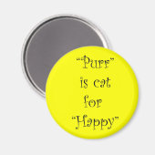 Aimant purr est chat pour heureux (Recto/Verso)