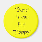 Aimant purr est chat pour heureux (Devant)