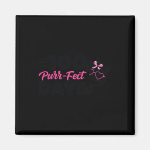 Aimant Purr-fect Jours Cute Chat Étudiant École Fun Kitte