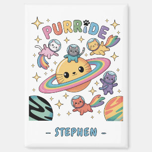 Aimant Purride Space Cats - Kawaii Astronaut Cats