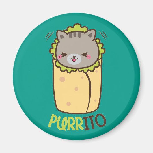 Aimant Purrito Kitty Cat Burrito (Devant)