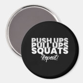 Aimant Push UPS Pull UPS Squats Répéter! (Recto/Verso)
