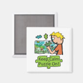 Aimant Puzzle Conserver le calme (Recto/Verso)