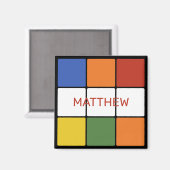 Aimant Puzzle Cube Jouet 1980 Personnalisé (Recto/Verso)