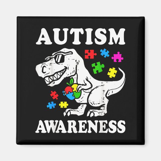 Aimant Puzzle de dinosaure T-Rex pour la sensibilisation (Devant)