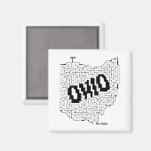 Aimant Puzzle de l'Ohio Maze (Recto/Verso)
