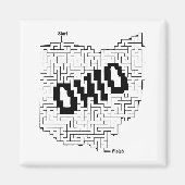 Aimant Puzzle de l'Ohio Maze (Devant)
