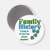 Aimant Puzzle d'histoire familiale (Recto/Verso)