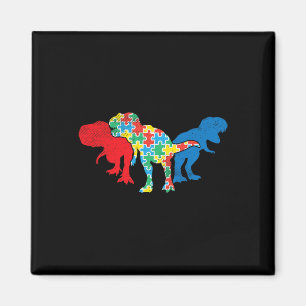Aimant Puzzle Dinosaures T-Rex Dino Sensibilisation Autis