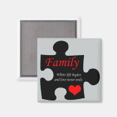 Aimant Puzzle familial (Recto/Verso)