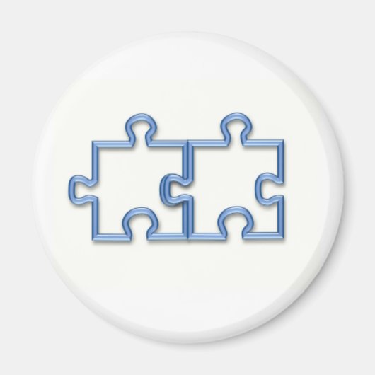 Aimant Puzzle Pièces Magnat rond (Devant)