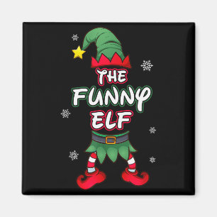 Aimant Pyjama de Noël drôle d'elfe Pjs Famille appariée G