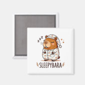 Aimant Pyjamas de nuit de Capybara Officielle Dormir Slee (Recto/Verso)