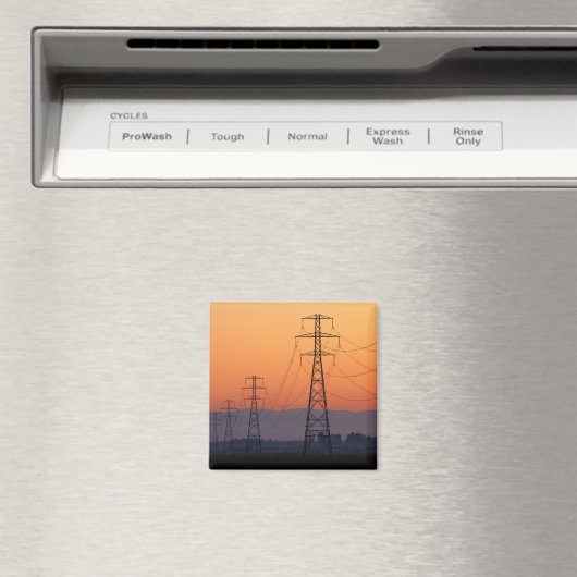 Aimant Pylônes d'alimentation au coucher du soleil (In Situ (Lave-vaisselle))