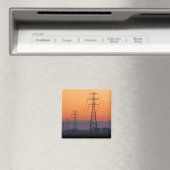 Aimant Pylônes électriques au coucher du soleil (In Situ (Lave-vaisselle))