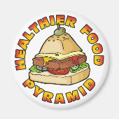 Aimant Pyramide alimentaire plus saine (Devant)